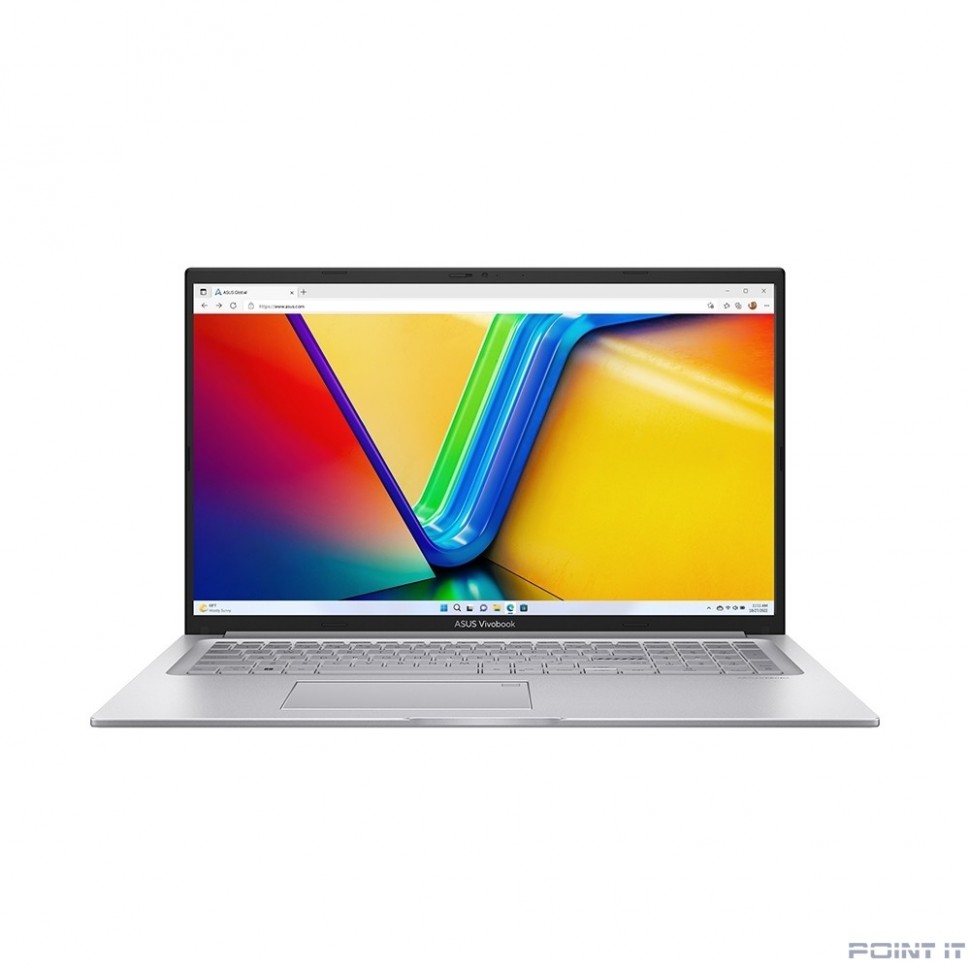 Ноутбук ASUS VivoBook 17 X1704ZA-AU447 [90NB10F2-M00K70] Cool Silver 17.3" {FHD i3 1215U(1.2Ghz)/16384Mb/512PCISSDGb/UHD Graphics/DOS}