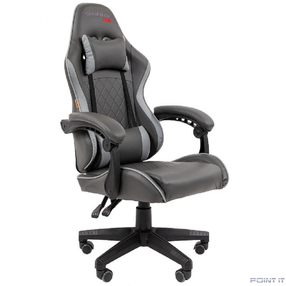 Офисное кресло Chairman CH28 экокожа, черно-серый (7162899)