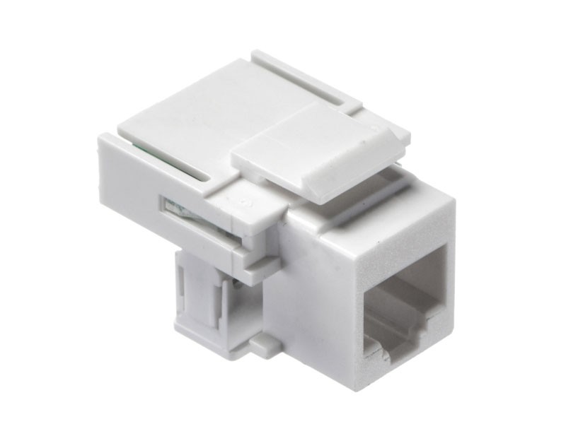 Модуль Keystone неэкранированный, RJ11 (6p4c), 110/Krone тип, 90°, под инструмент, белый, Netko