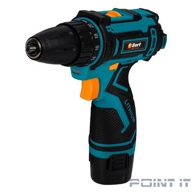 Bort BAB-12X2LI-F (1X1,5 AH) Дрель-шуруповерт аккумуляторная ударная [93413083] { 12 В, 1.5 Ач, Li-lon, 1 Акк }