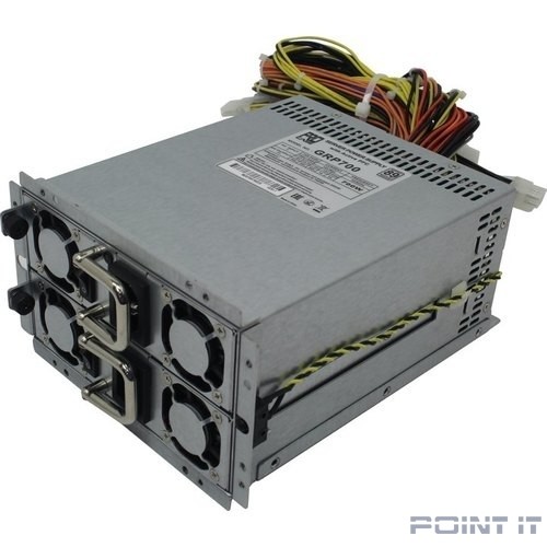 Procase GRP700 Блок питания с резервированием PS2+ ATX(700W+700W(1+1)),КПД=89+ Silver,185*150*86mm,Активный PFC,+5B=30A,+12B=58A,+3,3B=30A,-12V=1A,5VSB=3A