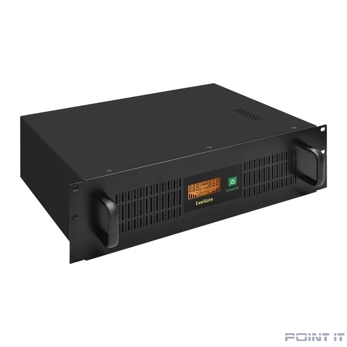 Exegate EX293056RUS ИБП ExeGate ServerRM UNL-1500.LCD.AVR.2SH.4C13.RJ.USB.3U <1500VA/900W, LCD, AVR, 2*Schuko+4*C13, RJ45/11, USB, 3U, установка в стойку, Black>
