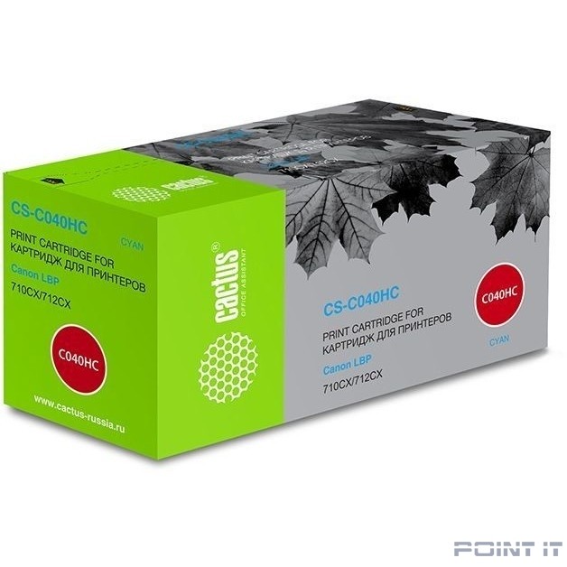 Картридж лазерный Cactus CS-C040HC голубой (10000стр.) для Canon LBP 710CX/712CX I-Sensys