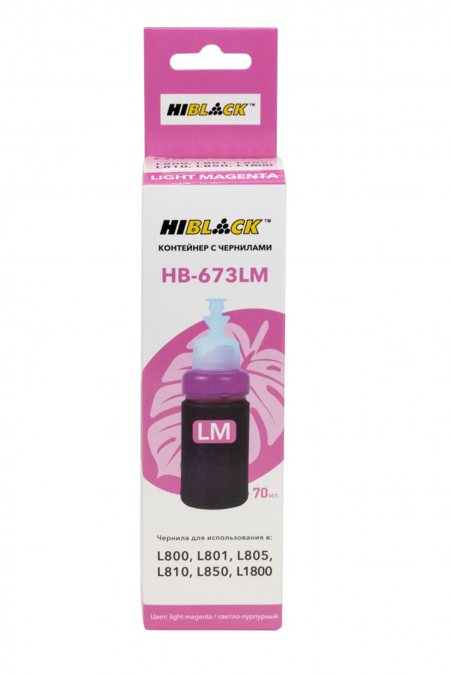 Контейнер с чернилами Hi-Black (HB-673ML) для Epson L800/L801/L810/L850, C13T67364A, ML, 70ml