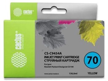 Картридж YELLOW NO.70 130ML CS-C9454A CACTUS