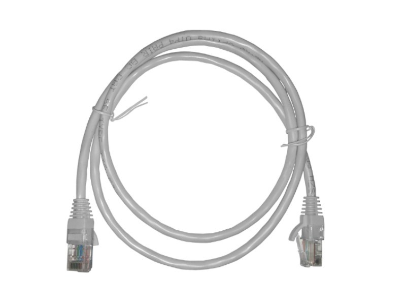 Патч-корд UTP4 cat 5e, 1,0м, ВС, LSZH, белый, литой коннектор NETKO Optima
