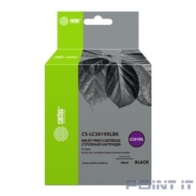 Картридж струйный Cactus CS-LC3619XLBK черный (68мл) для Brother MFC-J2330DW/J2730DW/J3530DW/J3930DW