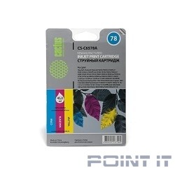 Cactus C6578A Картридж №78 (color) повышенной емкости для HP DeskJet 900/1220C; PhotoSmart P1000/P1100/1215/1218