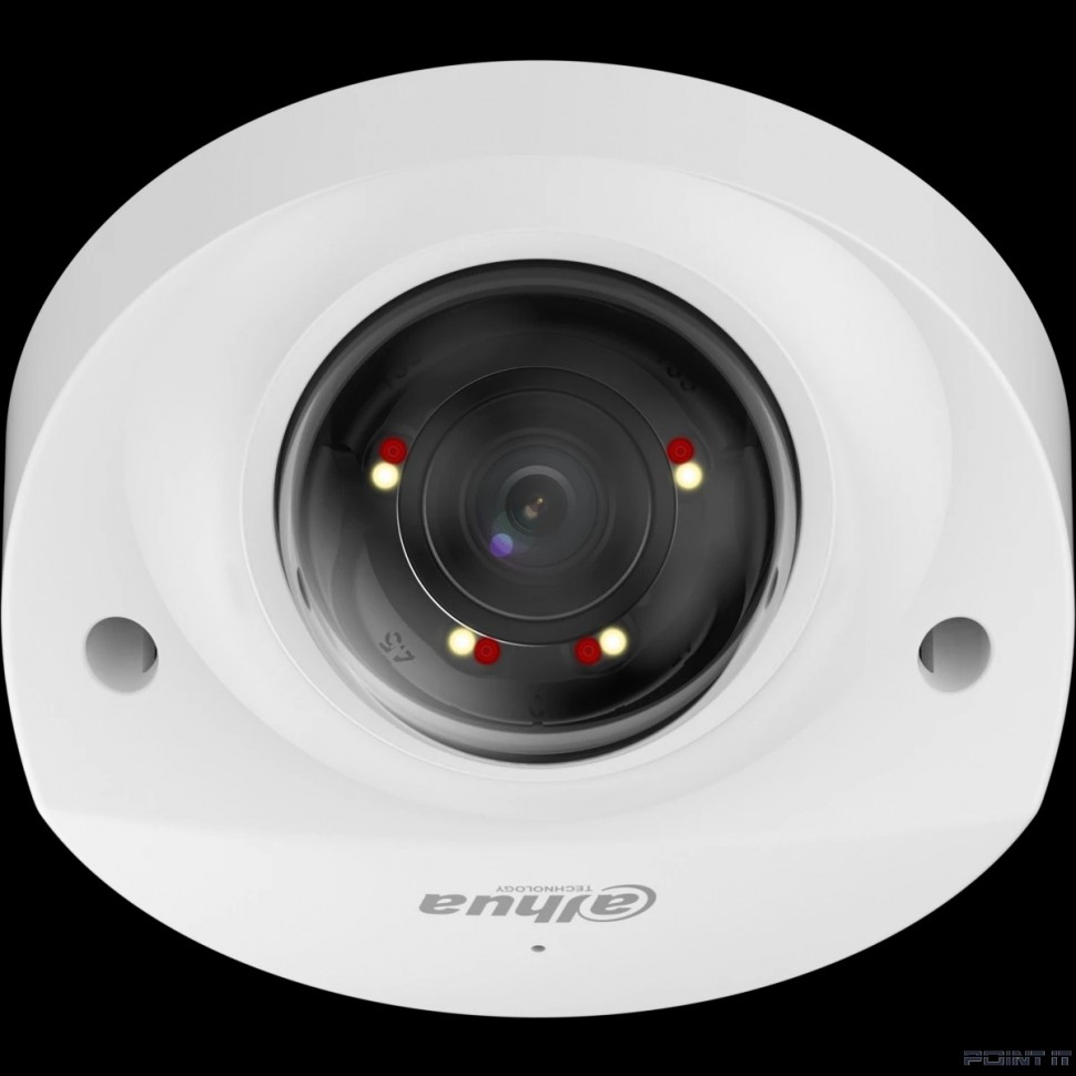 DAHUA DH-IPC-HDBW2249FP-AS-IL-0360B Уличная мини-купольная IP-видеокамера SmartDualLight 2Мп, 1/2.8” CMOS, объектив 3.6мм, видеоаналитика, микрофон, ИК 30м, LED 30м, IP67, IK10, металл