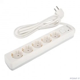 Perfeo сетевой фильтр &quot;REAL  STREAM, 3,0м, 5 розеток, 16А, 3500 Вт, тройная защита, белый.