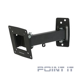 Kromax OPTIMA-103 black {Кронштейн для LED/LCD телевизоров 10"-28", max 25 кг, настенный, 3 ст свободы, наклон +5°-12°, поворот ±90°, от стены 68.5-225 мм, max VESA 100x100 мм}