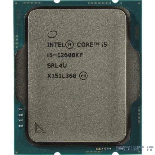 CPU Intel Core i5-12600KF Alder Lake OEM {3.7 ГГц/ 4.9 ГГц в режиме Turbo, 20MB, LGA1700}