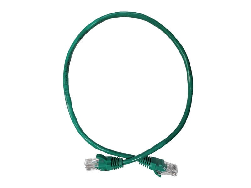 Патч-корд UTP4 cat 5e, 0,5м, ВС, LSZH, зеленый, литой коннектор NETKO Optima