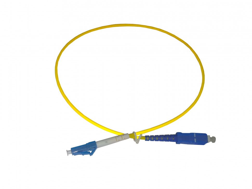 Патч-корд оптический переходной LC-SC/UPC SM Simplex 3.0мм 9/125, 0.5м, LSZH