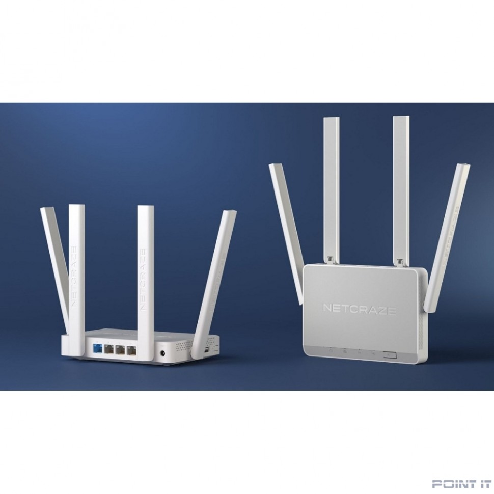 Netcraze Viva (NC-1913) Гигабитный интернет-центр с Mesh Wi-Fi 5 AC1200, 4-портовым Smart-коммутатором и многофункциональным портом USB