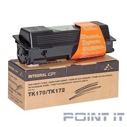 INTEGRAL TK-170/TK-172 Тонер-картридж для принтера Kyocera Mita FS 1320/1320d/1320dn/1370/1370dn, черный, с чипом, 7200 стр. (туба, 260 г.) (12100054C)