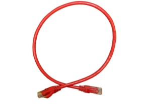 Патч-корд UTP4 cat.6a, 1.0м, литой коннектор, красный, Netko CKC