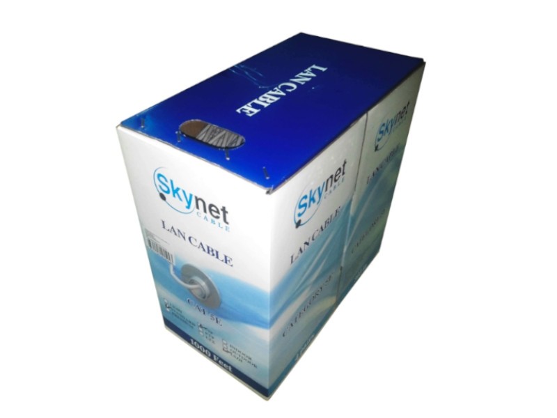 Кабель Skynet Standard UTP4 cat.5е, одножильный, 305м, Cu, Проходит Fluke тест, нг(А)-LSZH, серый