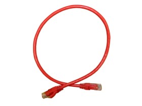 Патч-корд UTP4 cat.6a, 0.5м, литой коннектор, красный, Netko CKC