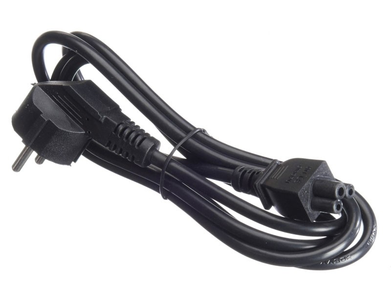 Кабель питания для ноутбуков (евровилка - шт. C5) 3*0,75мм2, 1,8м, черный, NETKO Optima