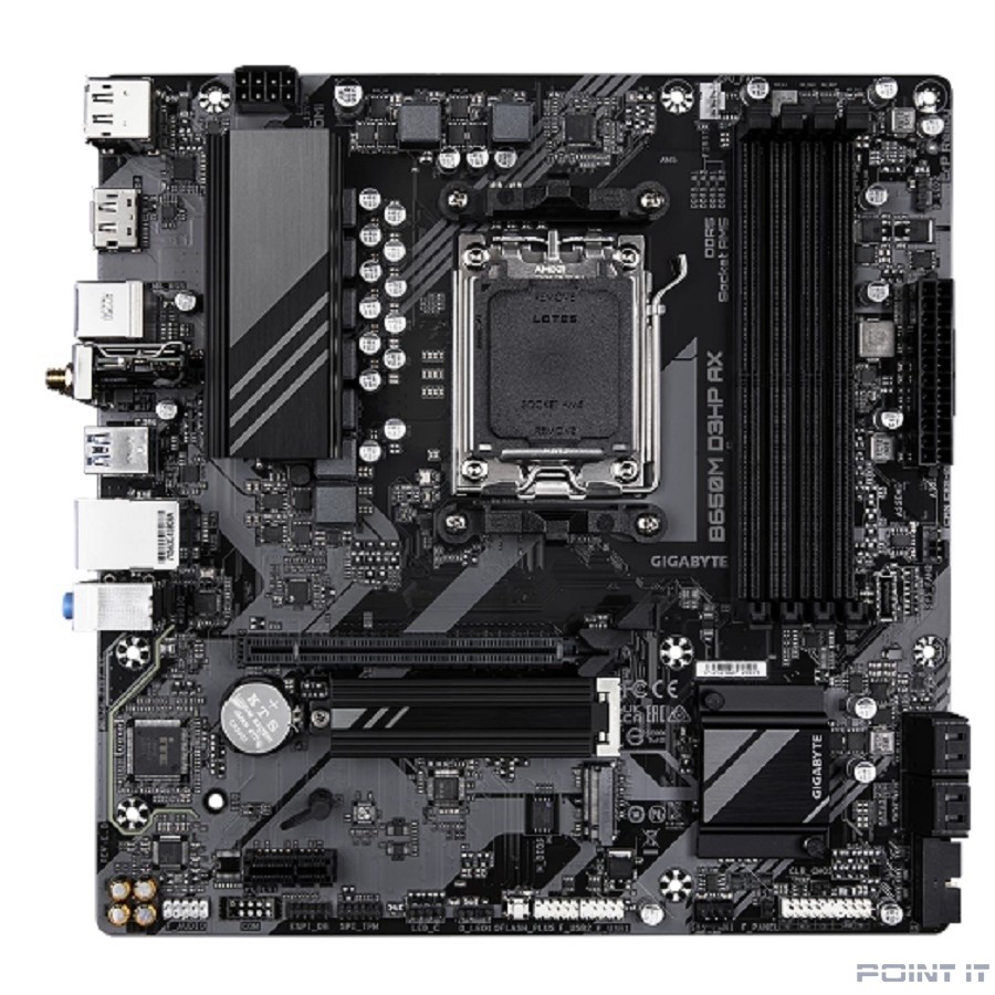 Gigabyte B650M D3HP AX {AM5 AMD B650 4xDDR5 mATX AC`97 8ch(7.1) 2.5Gg RAID+HDMI+DP}