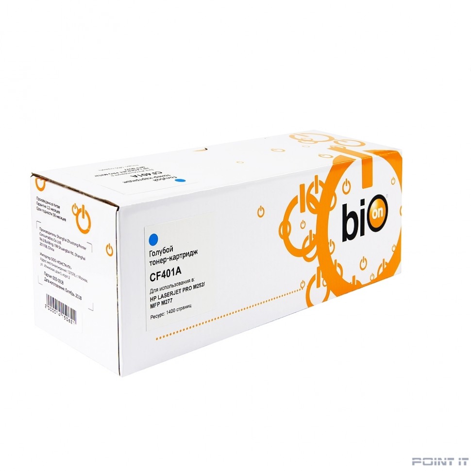 Bion CF401A Картридж для HP Laser Jet Pro M252, MFP M277 CYAN 1400 страниц [Бион]