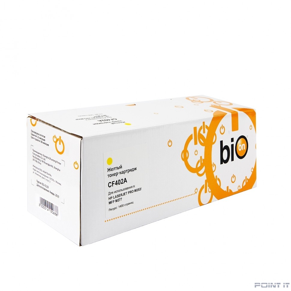 Bion CF402A Картридж для HP Laser Jet Pro M252, MFP M277 YELLOW 1400 страниц [Бион]