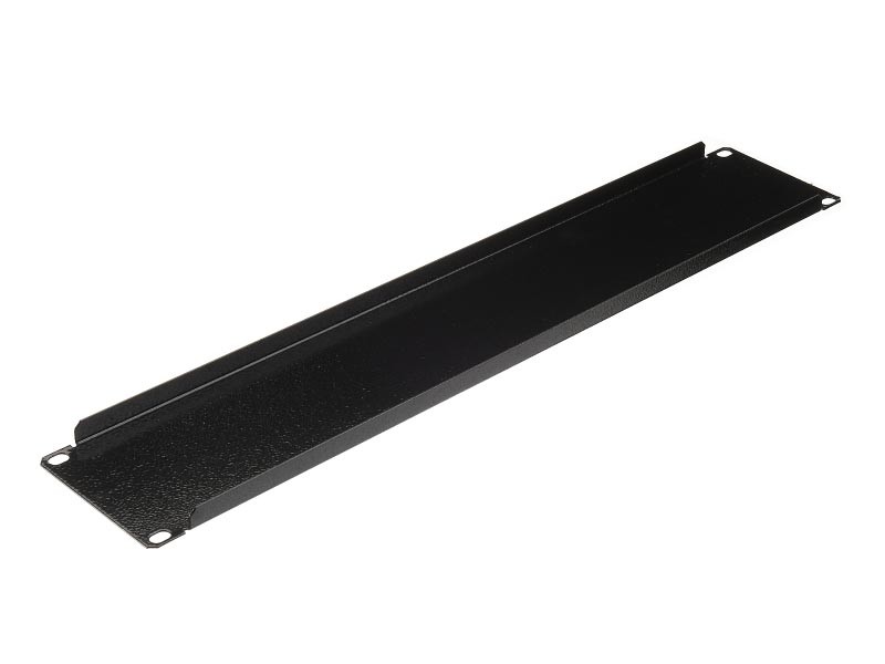 Заглушка 19'' 2 U, без крепежа, черная