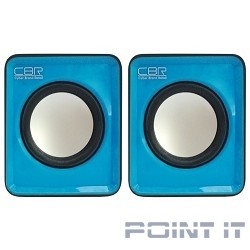 CBR CMS 90 Blue, Акустическая система 2.0, питание USB, 2х3 Вт (6 Вт RMS), материал корпуса пластик, 3.5 мм линейный стереовход, регул. громк., длина кабеля 1 м, цвет голубой