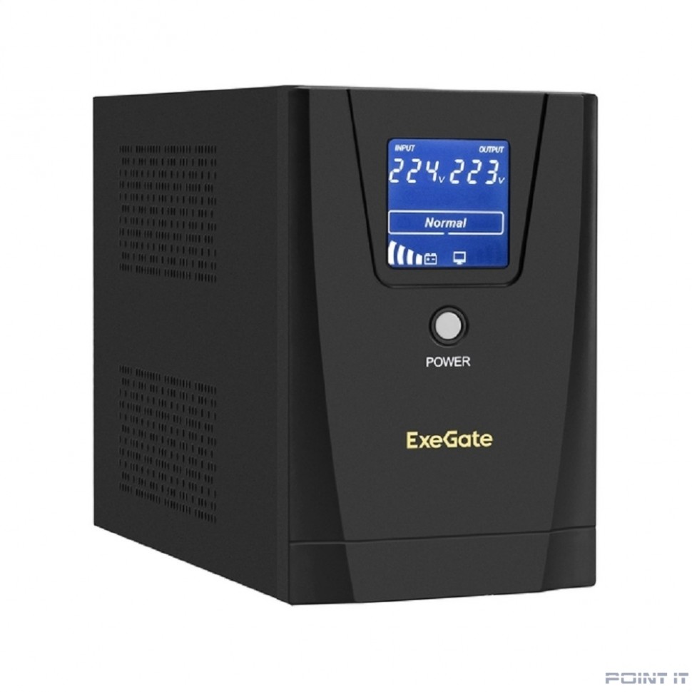 Exegate EP285509RUS ИБП ExeGate SpecialPro Smart LLB-1600.LCD.AVR.C13.RJ.USB <1600VA/950W, LCD, AVR, 8*IEC-C13, RJ45/11, USB, Black>