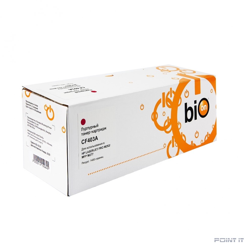 Bion CF403A Картридж для HP Laser Jet Pro M252, MFP M277 MAGENTA 1400 страниц [Бион]