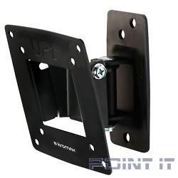 Kromax OPTIMA-102 black {Кронштейн для LED/LCD телевизоров 10"-28", max 25 кг, настенный, 3 ст свободы, наклон +5°-12°, поворот ±30°, от стены 68.5 мм, max VESA 100x100 мм}