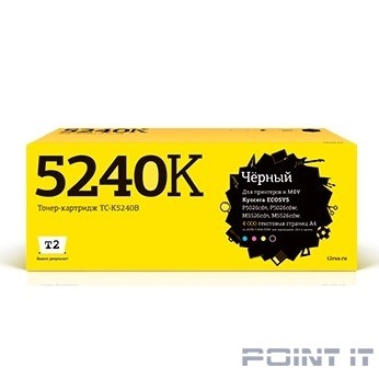 T2 TK-5240K Тонер-картридж TC-K5240B для Kyocera ECOSYS P5026cdn/P5026cdw/M5526cdn/M5526cdw (4000 стр.) черный, с чипом