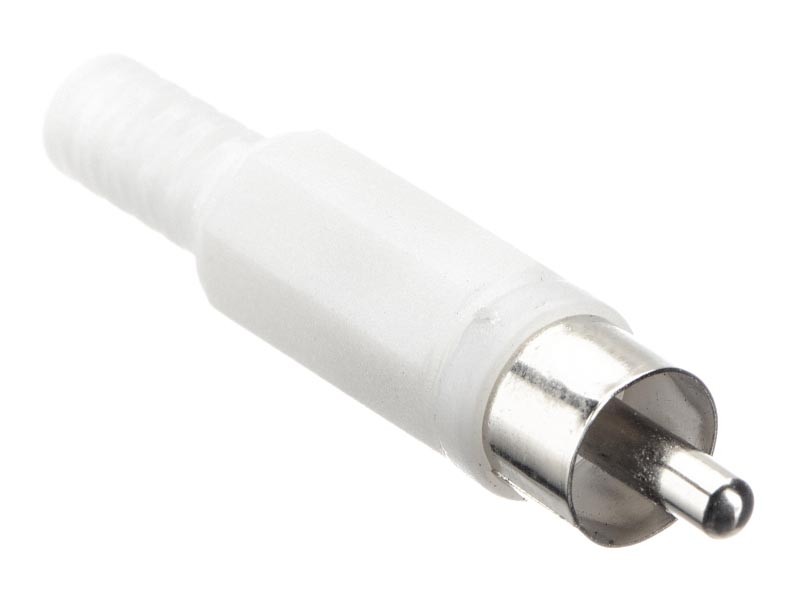 Штекер RCA белый, NETKO Optima