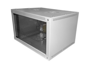 Шкаф настенный 12U серия NOP3 (600х600x637), передняя дверь стекло, разборный, серый Netko