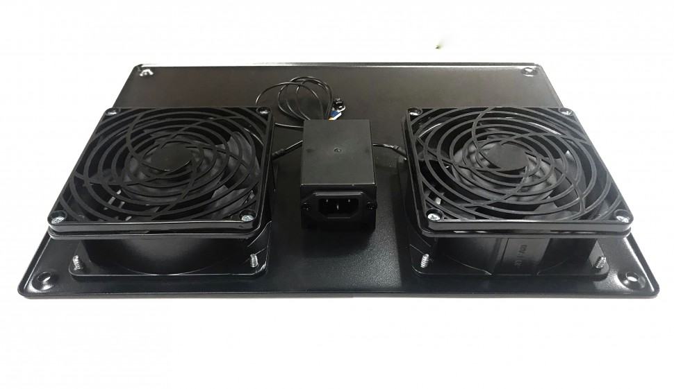 Блок вентиляторов 2 шт для TА, AG2 глубиной 600/800/900 с кабелем, черный Netko