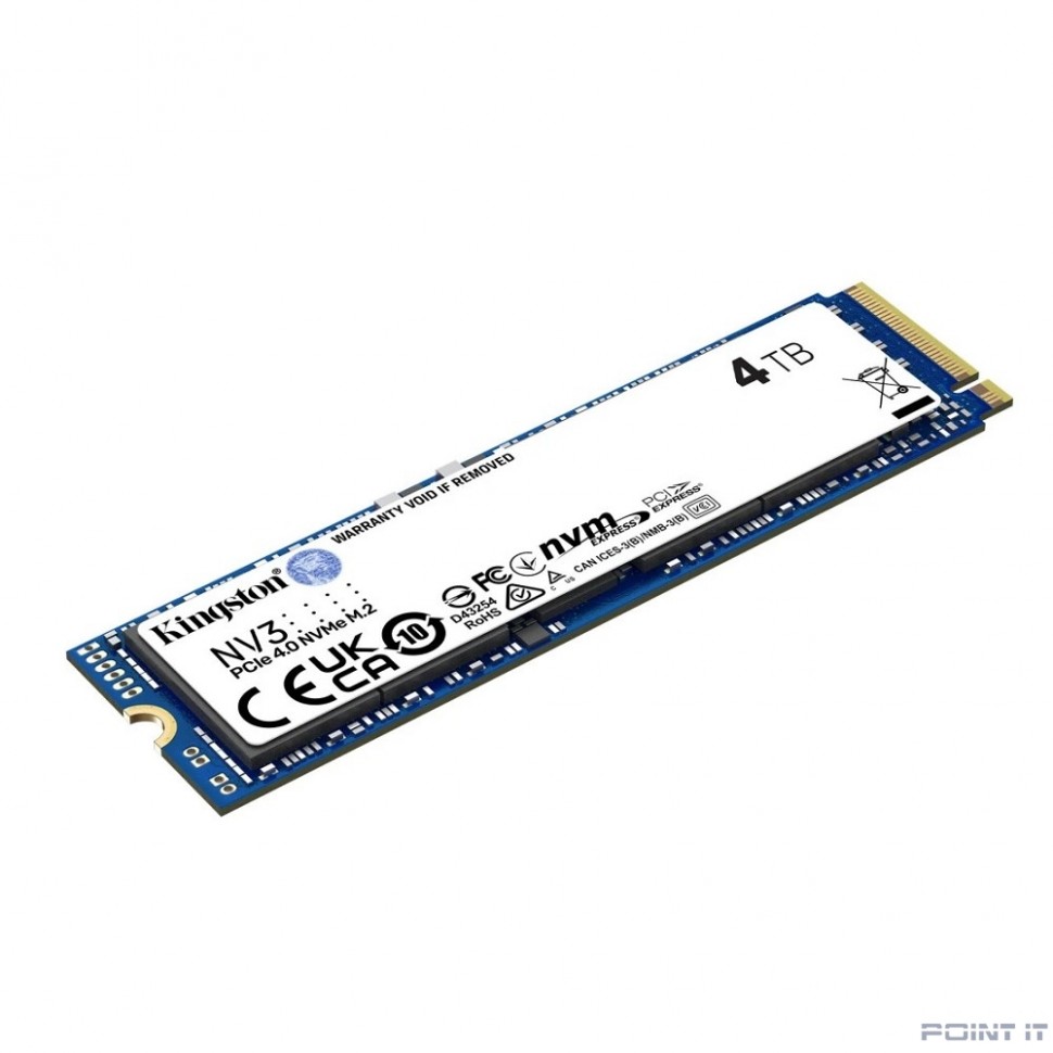Kingston SSD NV3, 4000GB, M.2(22x80mm), NVMe, PCIe 4.0 x4, SNV3S/4000G