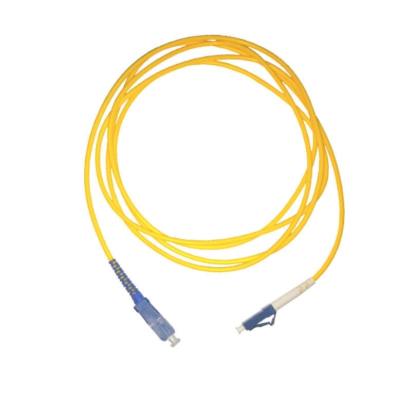 Патч-корд оптический переходной LC-SC/UPC SM Simplex 3.0мм 9/125, 2м, LSZH