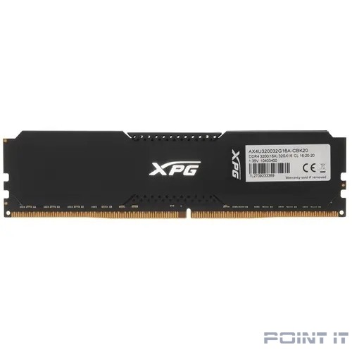 ADATA 32GB DDR4 UDIMM, XPG GAMMIX D20, 3200MHz CL16-20-20, 1.35V, AX4U320032G16A-CBK20