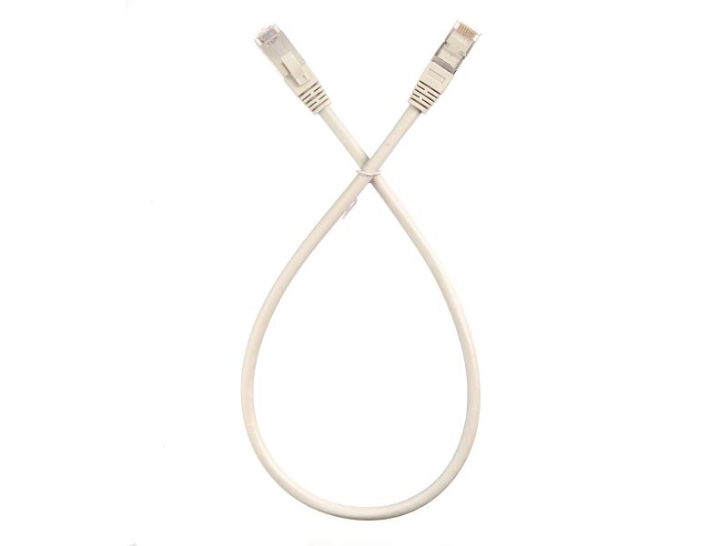 Патч-корд FTP4 cat.6, 0.5м, литой коннектор, серый, Netko CKC