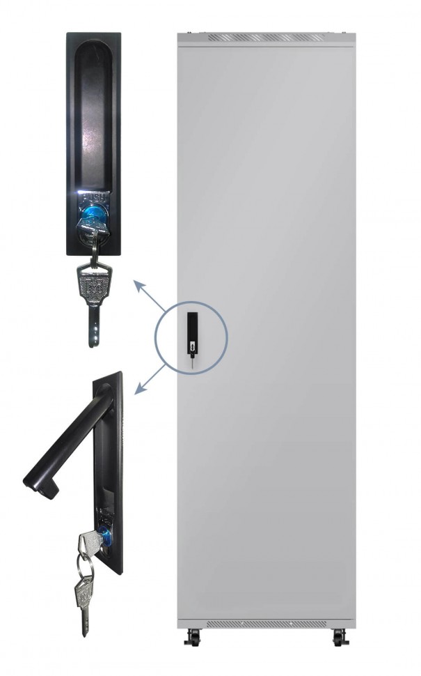 Дверь для шкафа серии Expert 42U Ширина 600, металлическая, серая, Netko