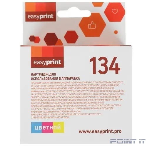 Easyprint C9363HE Картридж IH-9363 №134 для HP Deskjet 460/5743/6543/6843/9803/PSC1613/2353/K7103, цветной