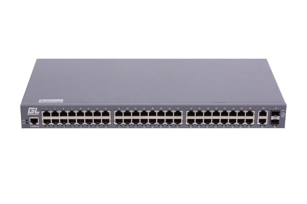 Управляемый коммутатор L2 GIGALINK 48 BASE-TX 10/100Mb/s портов, 2 10/100/1000 BASE-TX, 2 SFP 1000Mb/s, 1 Console. 1U 19", 220V