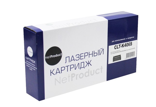 Тонер-картридж NetProduct (N-CLT-K406S) для Samsung CLP-360/365/368/CLX-3300/3305, Bk,1,5K