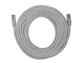 Патч-корд UTP4 cat.5e, 15.0м, литой коннектор, серый, Netko CKC