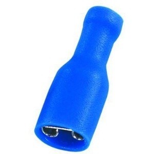 Клемма плоская FDFD 2-250, КППИ гнездо 6,3мм, 1,5-2,5мм2 полностью изолированная, синяя, 100шт., NETKO Optima