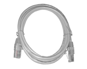 Патч-корд UTP4 cat.5е, 1.5м, CCA, LSZH, серый, литой коннектор NETKO Optima