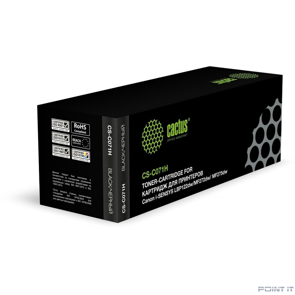Картридж лазерный Cactus CS-C071H 071H черный (2500стр.) для Canon i-SENSYS LBP122dw/MF272dw/ MF275dw