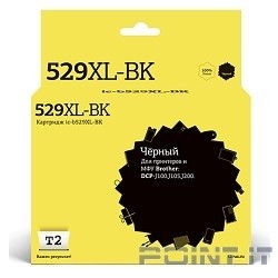 T2 LC-529XL-BK Картридж (IC-B529XL-BK) для Brother DCP-J100/J105/J200, черный