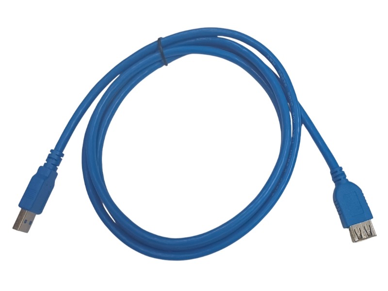 Кабель шт.USB A- гн.USB A 3.0 (1,5м), синий NETKO Optima